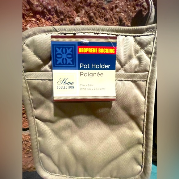 2~Pcs Neoprene Oven & Pot Mitt W Pocket Sets Provides Non-Slip & Easy Grip Tan - Picture 2 of 5